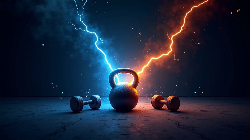 Keto High Intensity Workout - abstract energy and fitness illustration
